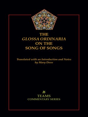 cover image of The Glossa Ordinaria on the Song of Songs